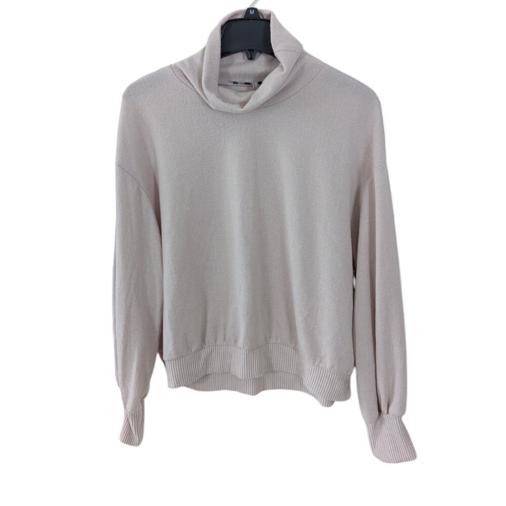 Women's NWT 1. STATE mock neck long sleeve sweater, dawn glow, size L